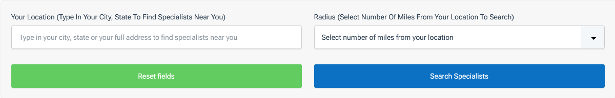 Specialists Search Controls