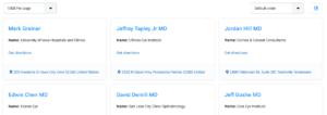 Specialists' List
